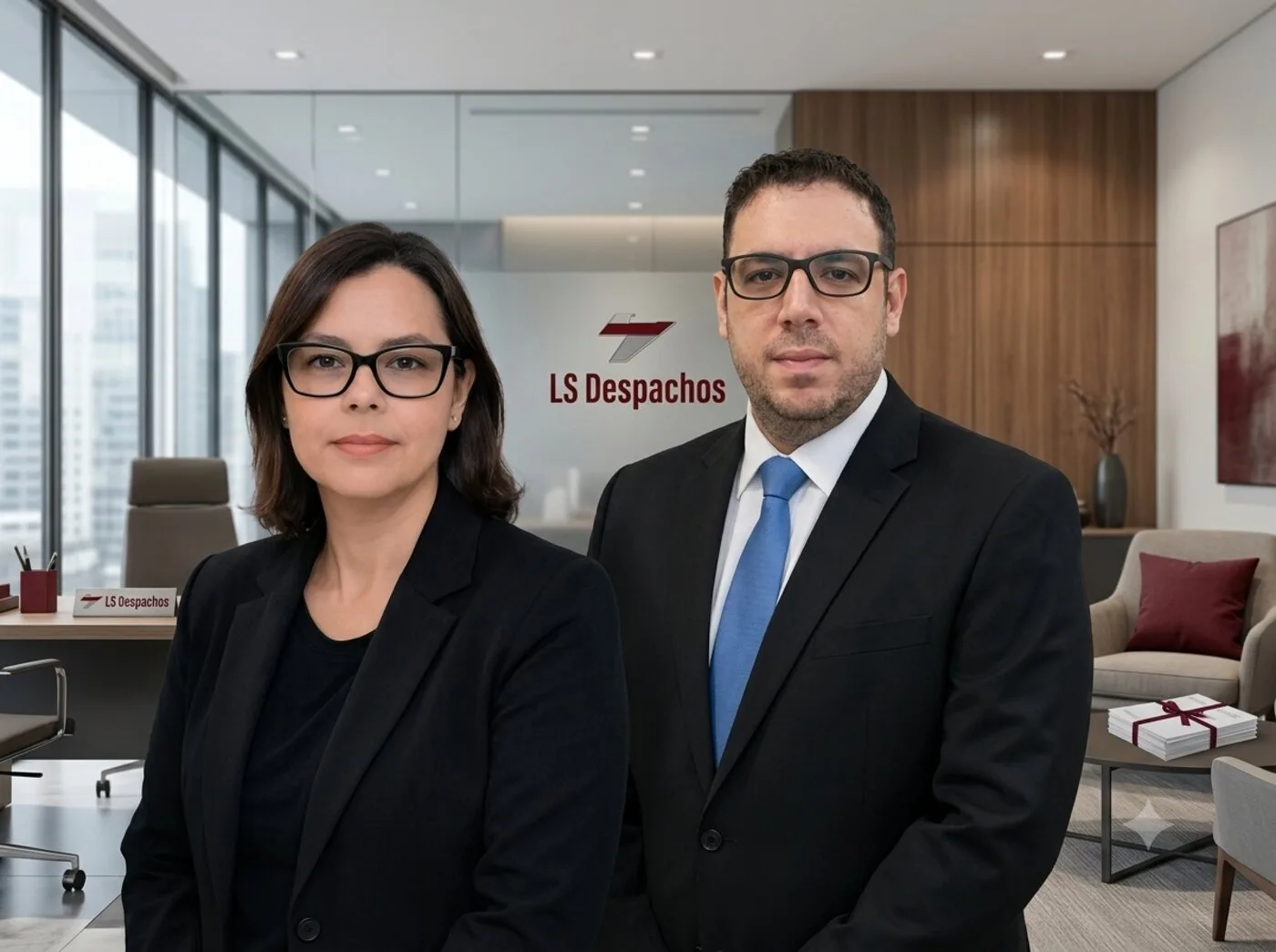 Jaiska Lima e Raphael Souza, sócios da LS Despachos, no escritório da empresa
